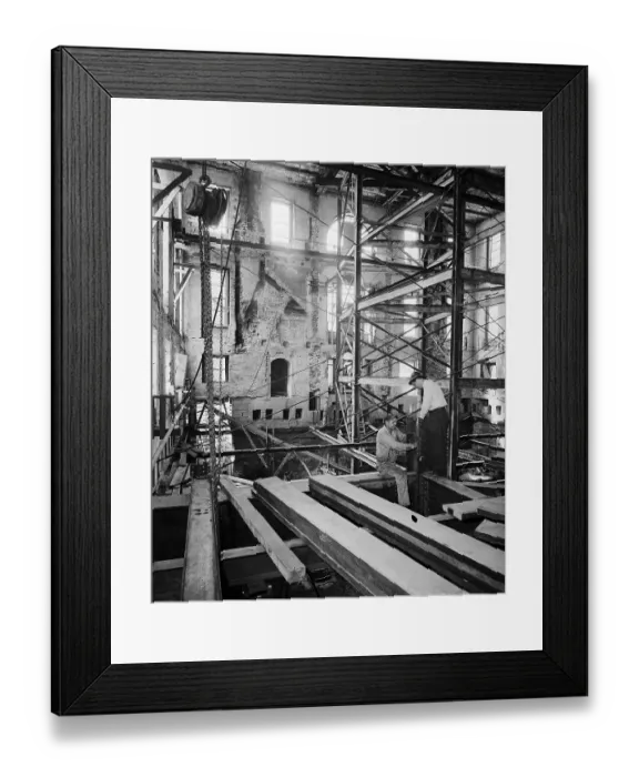 Framed Print : View Of White House Reconstruction Framed Print : View Of White House Reconstruction