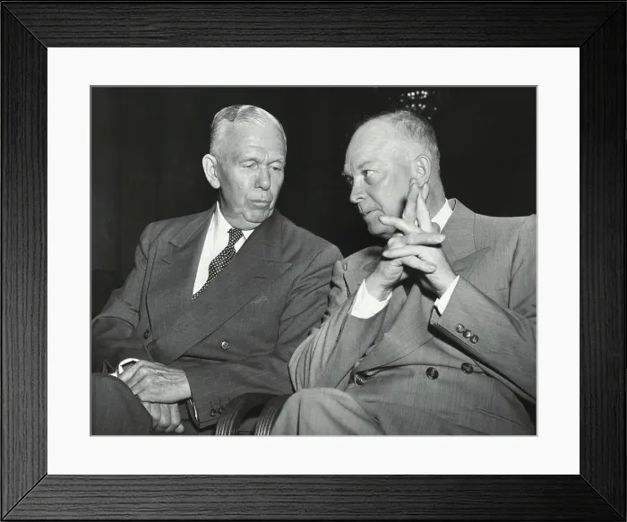 Framed Print : George C. Marshall and Dwight Eisenhower Conversing Framed Print : George C. Marshall and Dwight Eisenhower Conversing