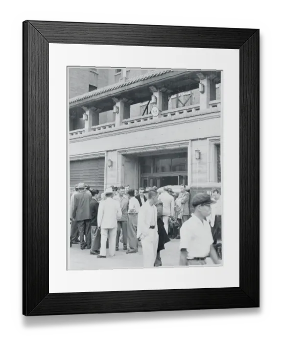 Framed Print : American Citizens Gathering Outside Embassy Framed Print : American Citizens Gathering Outside Embassy