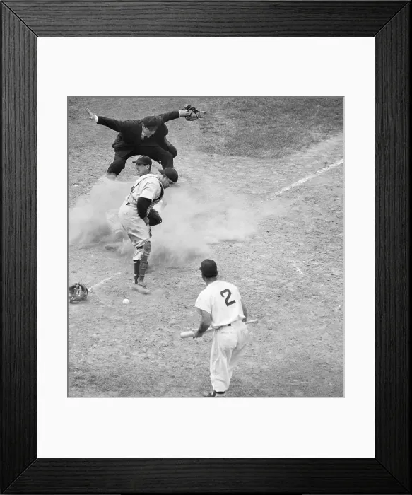 Framed Print : Ted Williams Slides Safe for a Home Run Framed Print : Ted Williams Slides Safe for a Home Run