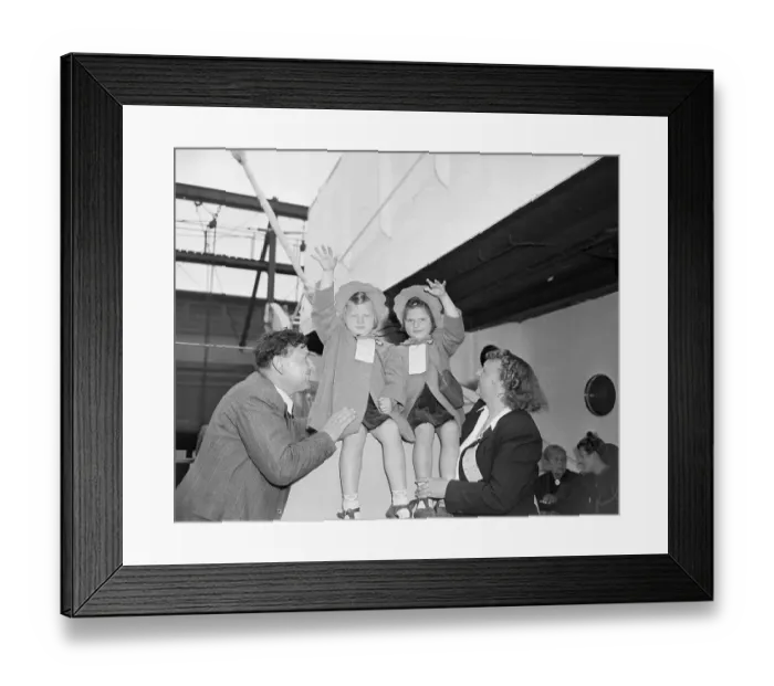 Framed Print : Lithuanian Family Brought To U.S