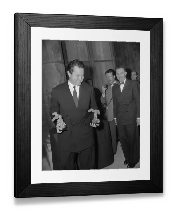 Framed Print : Orson Welles with Awards Framed Print : Orson Welles with Awards