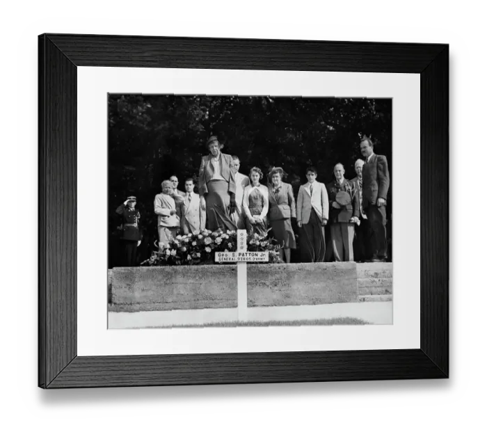 Framed Print : Eleanor Roosevelt At General Patton's Grave Framed Print : Eleanor Roosevelt At General Patton's Grave