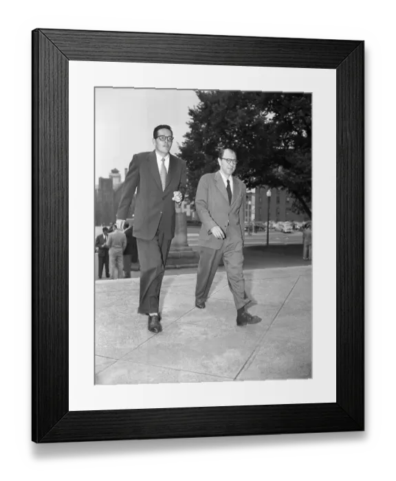 Framed Print : Ring Lardner Jr. and Lester Cole Strolling at Capitol Framed Print : Ring Lardner Jr. and Lester Cole Strolling at Capitol