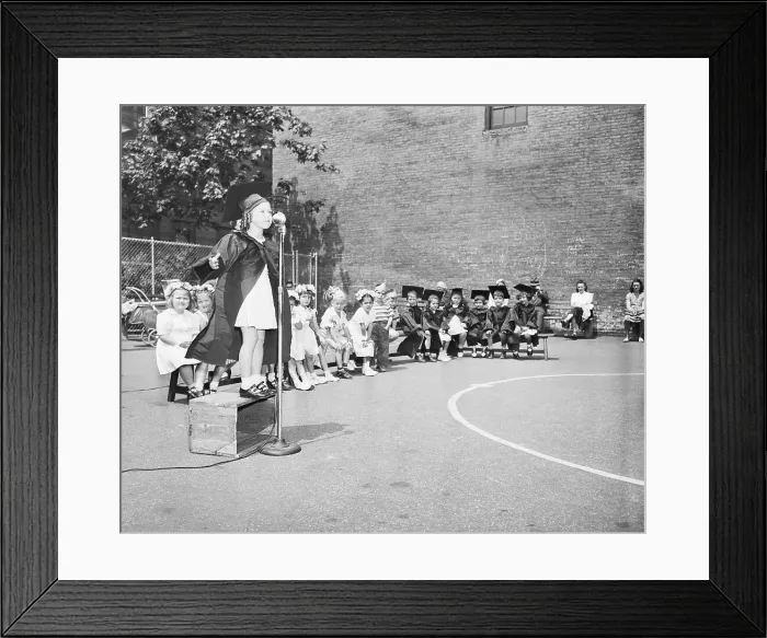 Framed Print : Manhattan Kindergarten Graduates Framed Print : Manhattan Kindergarten Graduates