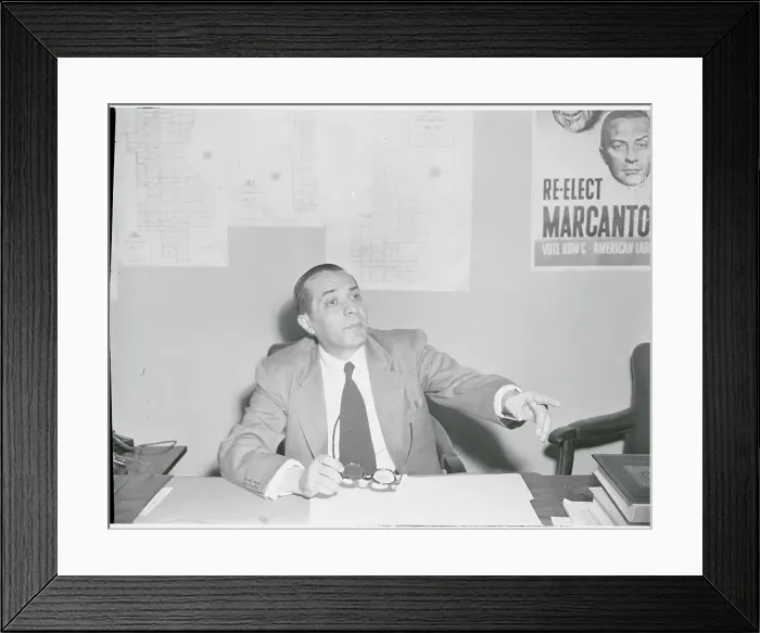 Framed Print : Congressman Victor Marcantonio in His Office Framed Print : Congressman Victor Marcantonio in His Office