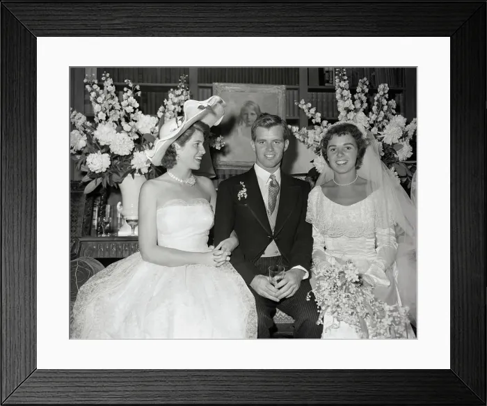 Framed Print : Robert Kennedy with His Sister Eunice and His Bride Ethel Skakel Framed Print : Robert Kennedy with His Sister Eunice and His Bride Ethel Skakel