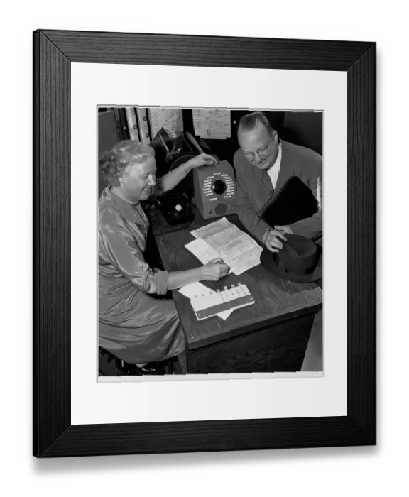Framed Print : Ticket Seller Using Intelex System for Automatic Train Reservations Framed Print : Ticket Seller Using Intelex System for Automatic Train Reservations