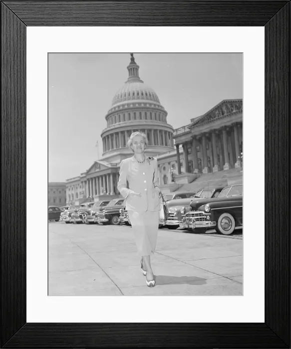 Framed Print : Margaret Chase Smith in Front of Capital