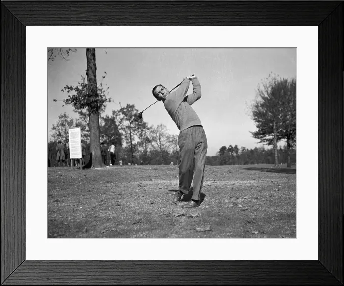 Framed Print : Ben Hogan Swinging Golf Club Framed Print : Ben Hogan Swinging Golf Club