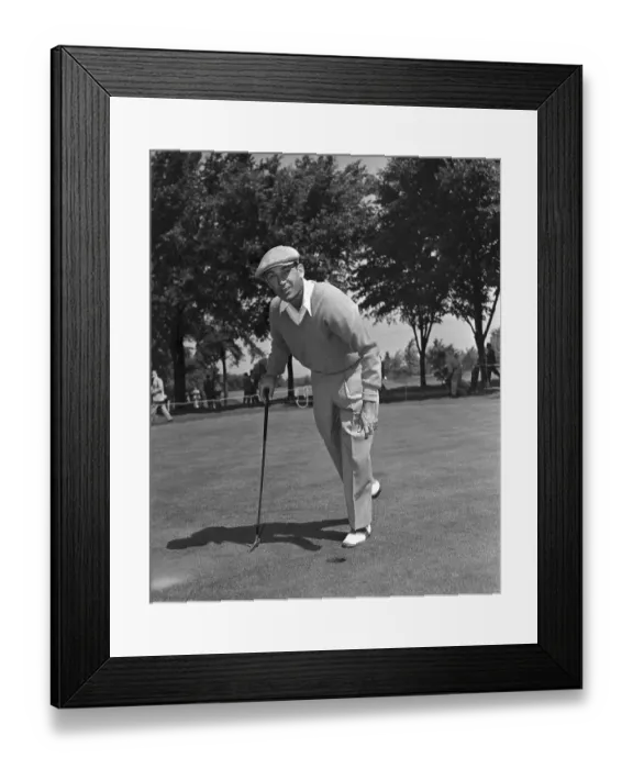 Framed Print : Ben Hogan Picking up Golf Ball Framed Print : Ben Hogan Picking up Golf Ball
