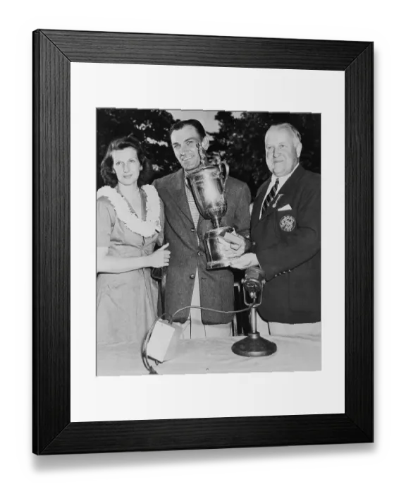 Framed Print : Ben Hogan Receiving Trophy Framed Print : Ben Hogan Receiving Trophy