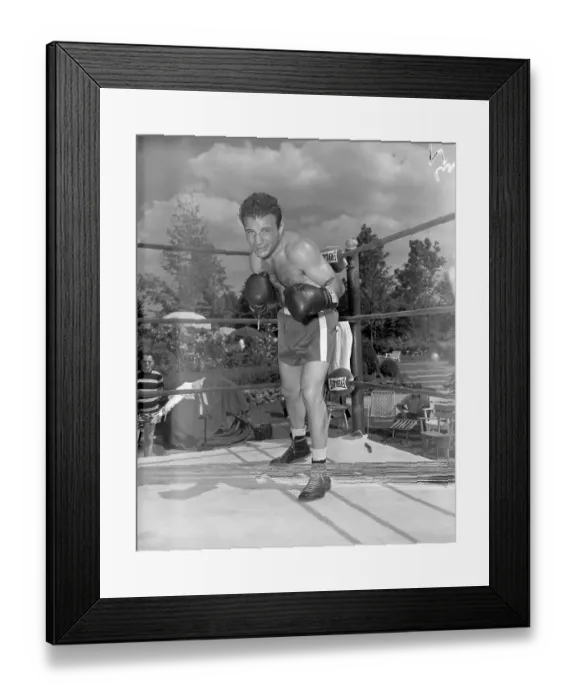 Framed Print : Boxer Jake LaMotta Posing Framed Print : Boxer Jake LaMotta Posing