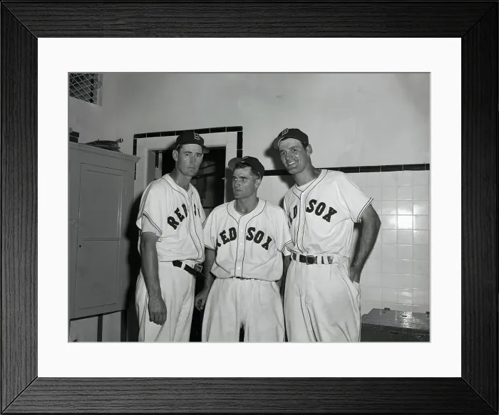Framed Print : Red Sox Team Players Posing for Camera Framed Print : Red Sox Team Players Posing for Camera