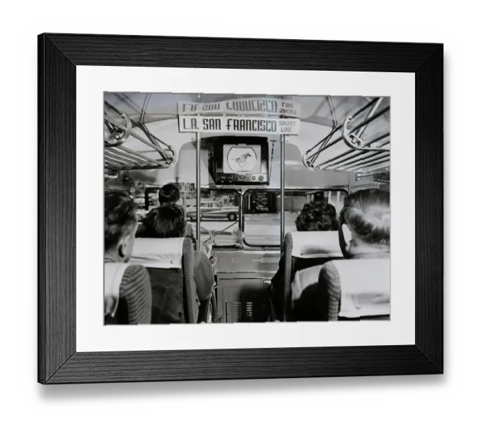 Framed Print : Bus And Tv Framed Print : Bus And Tv