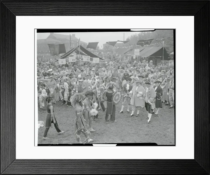 Framed Print : Reenactment of Purchase of Governors Island from Indians Framed Print : Reenactment of Purchase of Governors Island from Indians