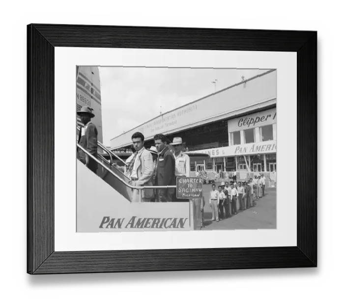 Framed Print : Line To Board Airplane in San Juan Framed Print : Line To Board Airplane in San Juan