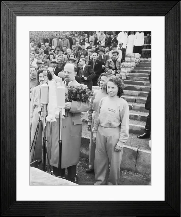 Framed Print : Walter Ulbricht Holding Bouquet of Flowers Framed Print : Walter Ulbricht Holding Bouquet of Flowers
