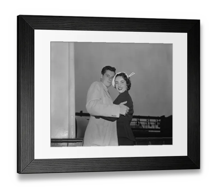 Framed Print : Mr. and Mrs. Conrad Hilton Jr. Sailing on the Queen Mary Framed Print : Mr. and Mrs. Conrad Hilton Jr. Sailing on the Queen Mary