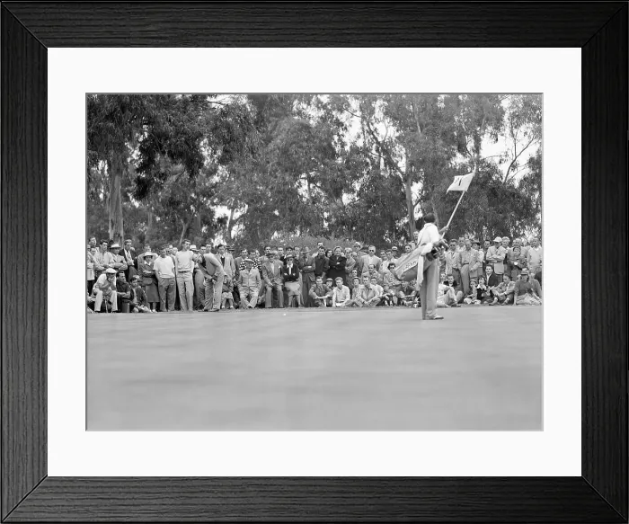 Framed Print : Sam Snead Putting in Western Open Framed Print : Sam Snead Putting in Western Open