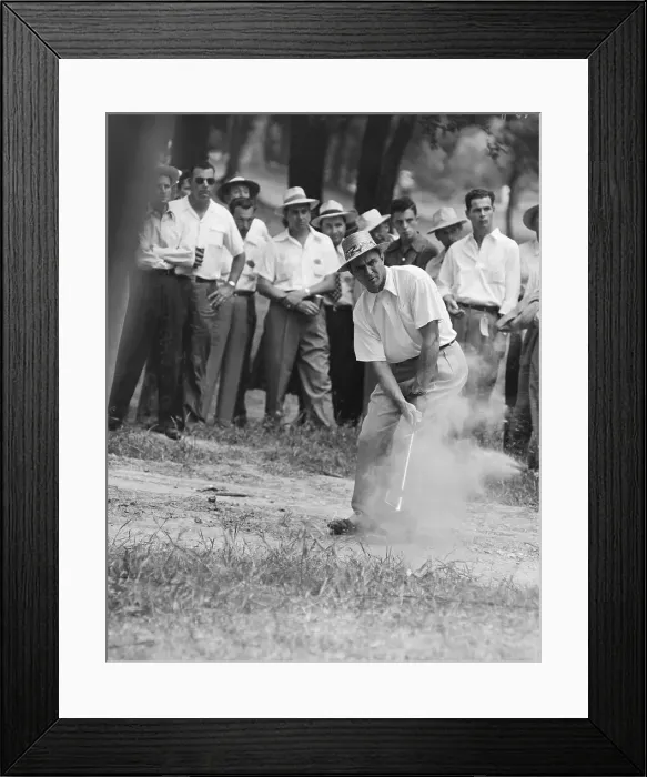 Framed Print : Snead Takes Chip Shot; Golf Framed Print : Snead Takes Chip Shot; Golf