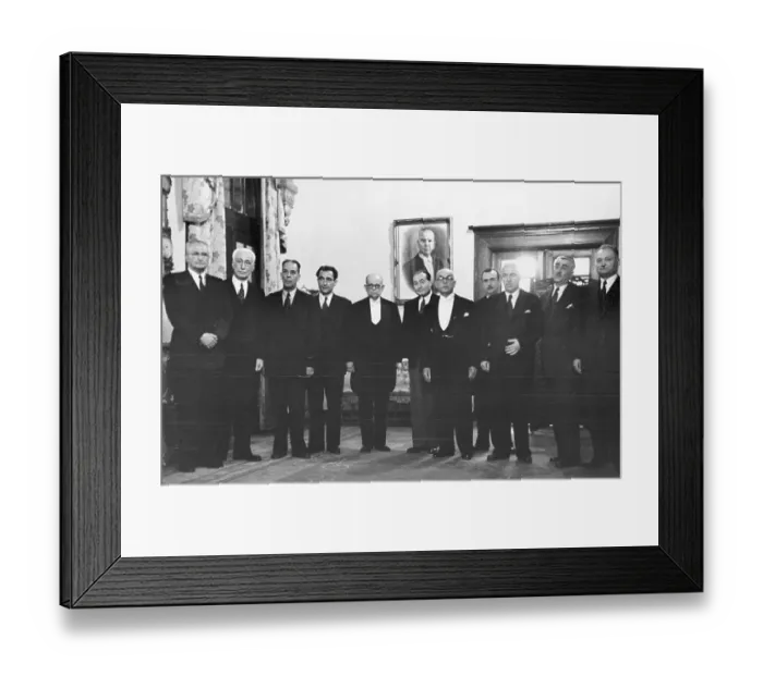 Framed Print : Members of New Turkish Government Pose Framed Print : Members of New Turkish Government Pose