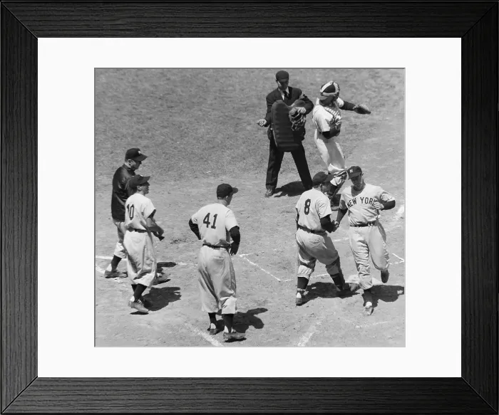 Framed Print : Joe DiMaggio Tagging Home Framed Print : Joe DiMaggio Tagging Home