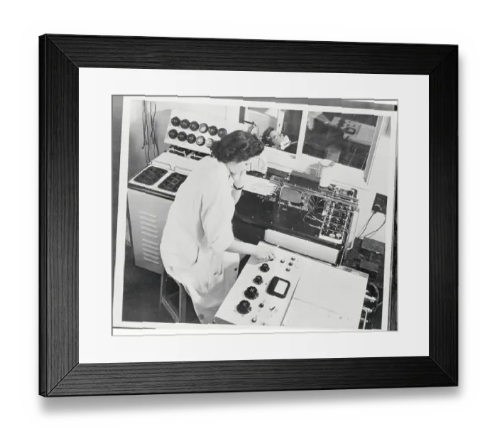 Framed Print : Mental Patient Being Monitored by Technician Framed Print : Mental Patient Being Monitored by Technician