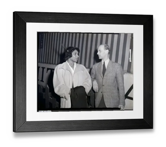 Framed Print : Rudolf Bing Talking to Marian Anderson
