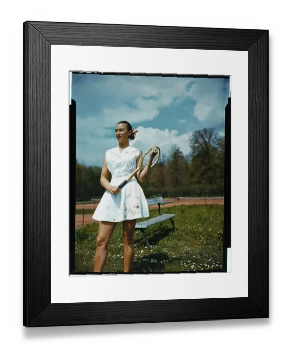 Framed Print : Gertrude Moran Playing Tennis Framed Print : Gertrude Moran Playing Tennis