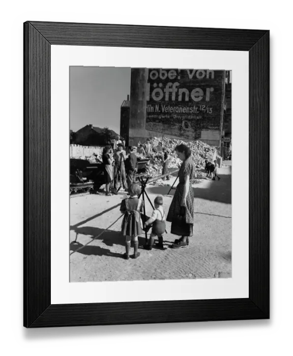 Framed Print : Man Looking For A Job In Post-War Berlin Framed Print : Man Looking For A Job In Post-War Berlin