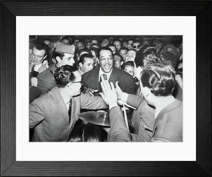 Framed Print : Duke Ellington Surrounded by Fans Framed Print : Duke Ellington Surrounded by Fans