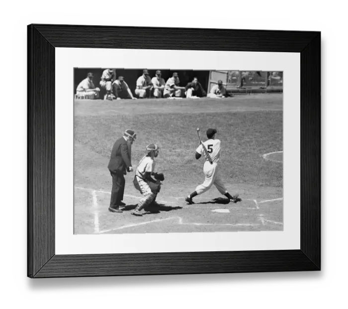 Framed Print : Joe DiMaggio Striking Out Framed Print : Joe DiMaggio Striking Out