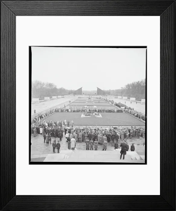 Framed Print : Overhead View of Ceremonies at Soviet War Memorial Framed Print : Overhead View of Ceremonies at Soviet War Memorial