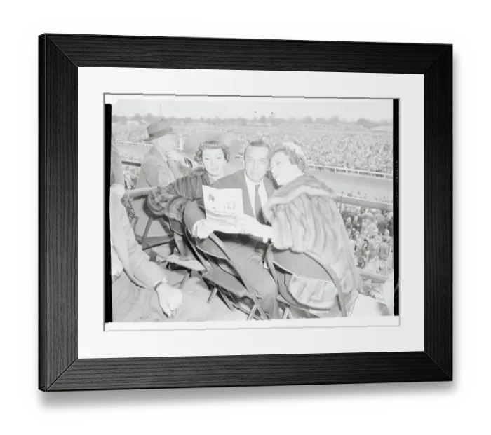Framed Print : Claudette Colbert With Mr. and Mrs. Willam Goetz Framed Print : Claudette Colbert With Mr. and Mrs. Willam Goetz