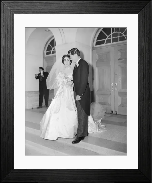 Framed Print : Just Married Conrad Hilton and Elizabeth Taylor Framed Print : Just Married Conrad Hilton and Elizabeth Taylor
