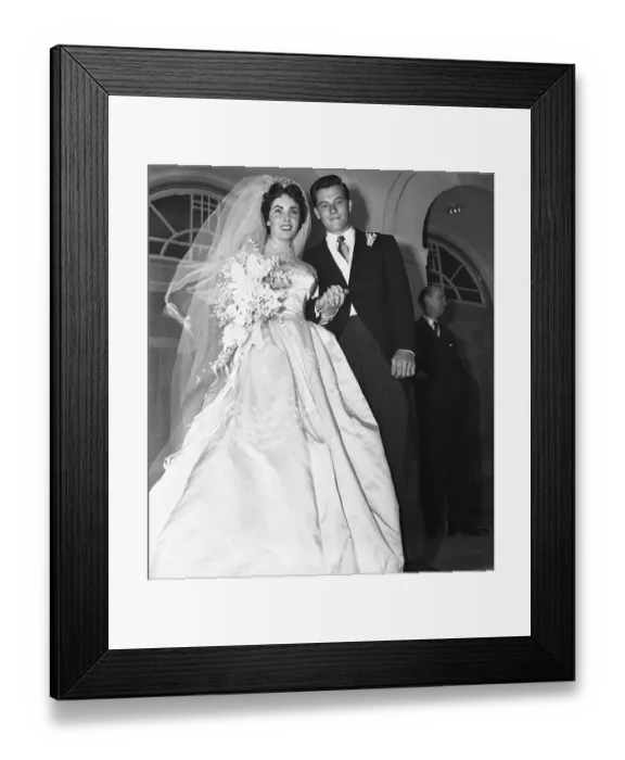 Framed Print : Liz Taylor and Conrad Hilton Jr