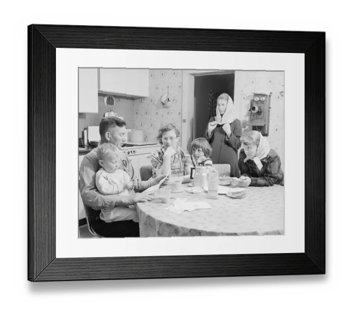 Framed Print : American Family Reads Communist Papers Framed Print : American Family Reads Communist Papers