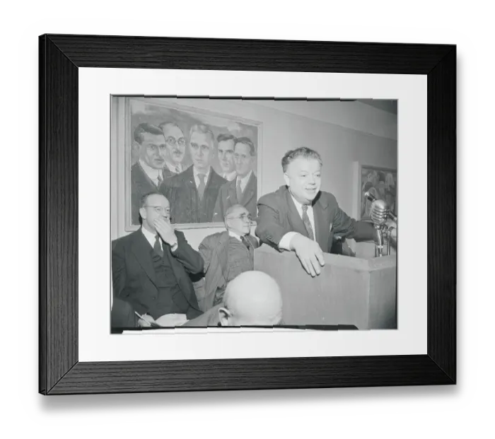 Framed Print : Union President David Dubinsky Speaking at ILGWU Institute Framed Print : Union President David Dubinsky Speaking at ILGWU Institute