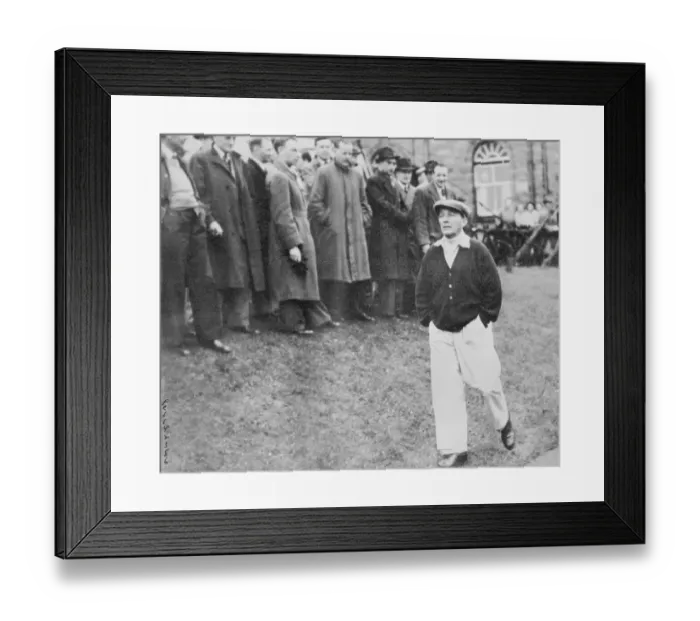 Framed Print : Bing Crosby Playing Golf with Spectators Framed Print : Bing Crosby Playing Golf with Spectators