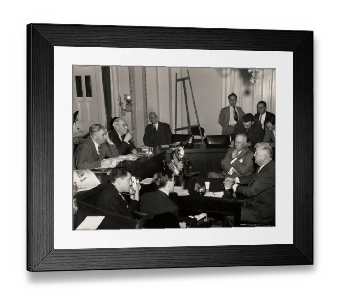 Framed Print : Frank Erickson In Committee Hearing