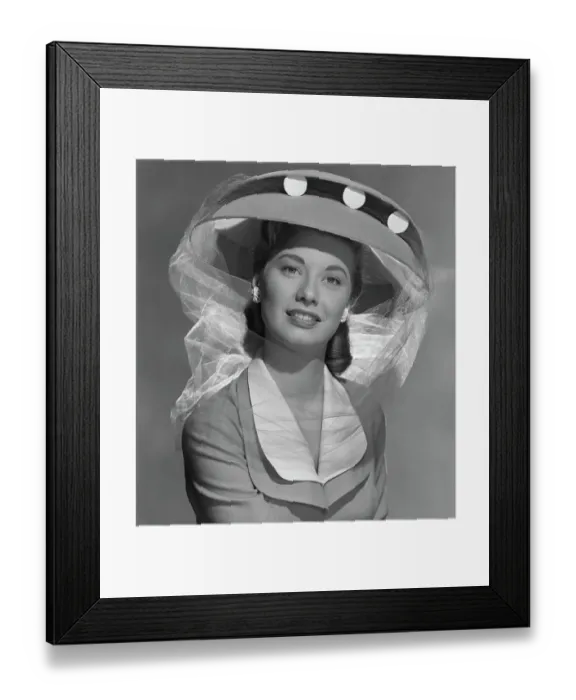 Framed Print : Peggy Dow in Stylish Bonnet Framed Print : Peggy Dow in Stylish Bonnet