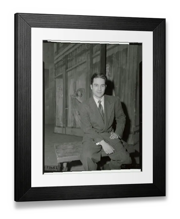Framed Print : Charlie Chaplin, Jr. Sitting on Set of TV Framed Print : Charlie Chaplin, Jr. Sitting on Set of TV
