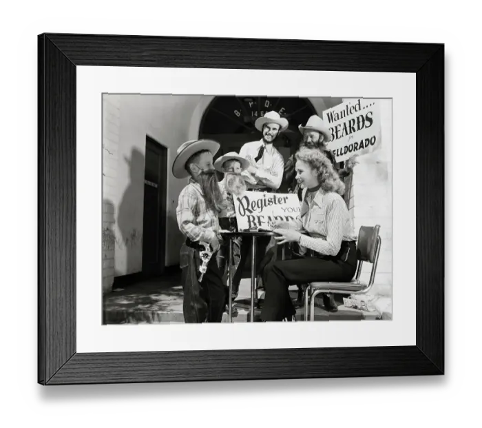 Framed Print : Boys Wearing Fake Beards at Contest Registration Framed Print : Boys Wearing Fake Beards at Contest Registration