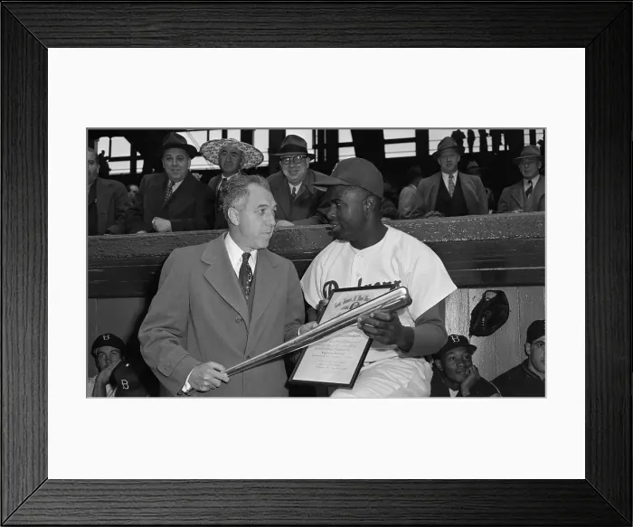 Framed Print : Ford Frick Presenting Award to Jackie Robinson Framed Print : Ford Frick Presenting Award to Jackie Robinson