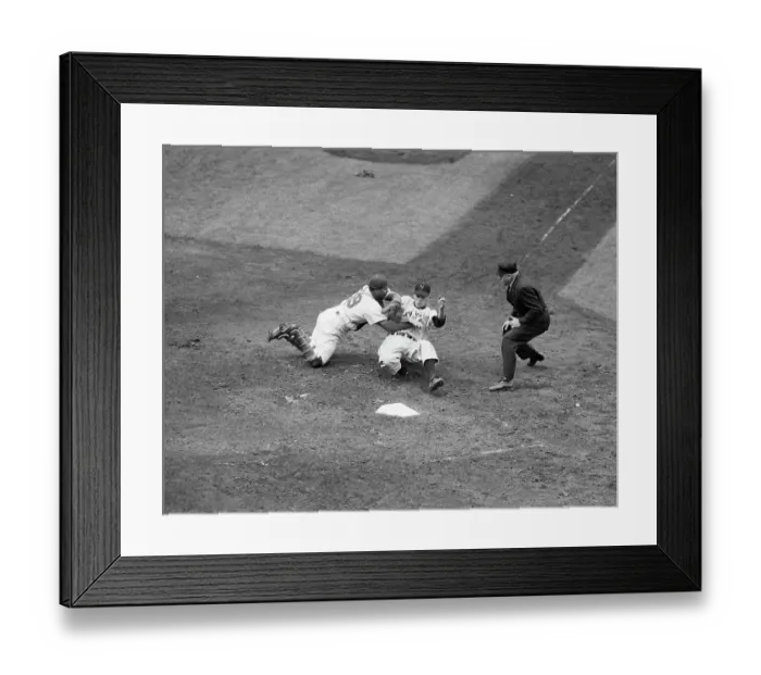 Framed Print : Roy Campanella Tagging Runner Framed Print : Roy Campanella Tagging Runner