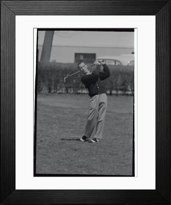 Framed Print : Jockey Eddie Arcaro Playing Golf Framed Print : Jockey Eddie Arcaro Playing Golf