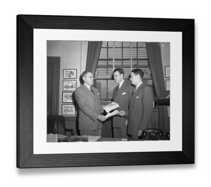 Framed Print : Saypol; Irving, Myles J. Lane and Roy M. Cohn Framed Print : Saypol; Irving, Myles J. Lane and Roy M. Cohn