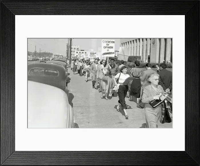 Framed Print : Demonstrators Protesting with Signs Framed Print : Demonstrators Protesting with Signs
