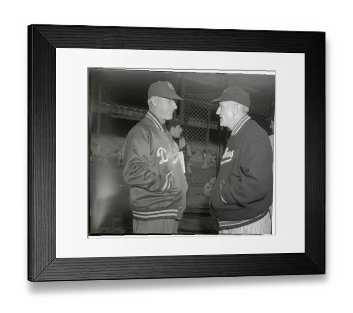 Framed Print : Burt Shoton with Casey Stengel Framed Print : Burt Shoton with Casey Stengel